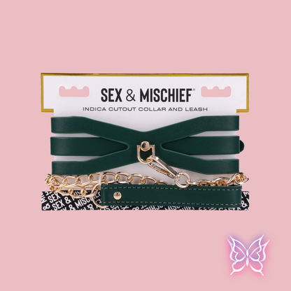 Indica Cutout Collar and Leash