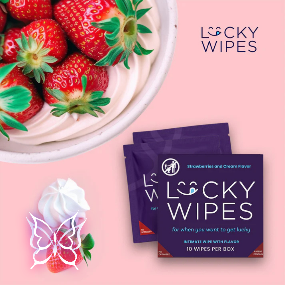 Strawberries & Cream Flavored Wipes (For Him)