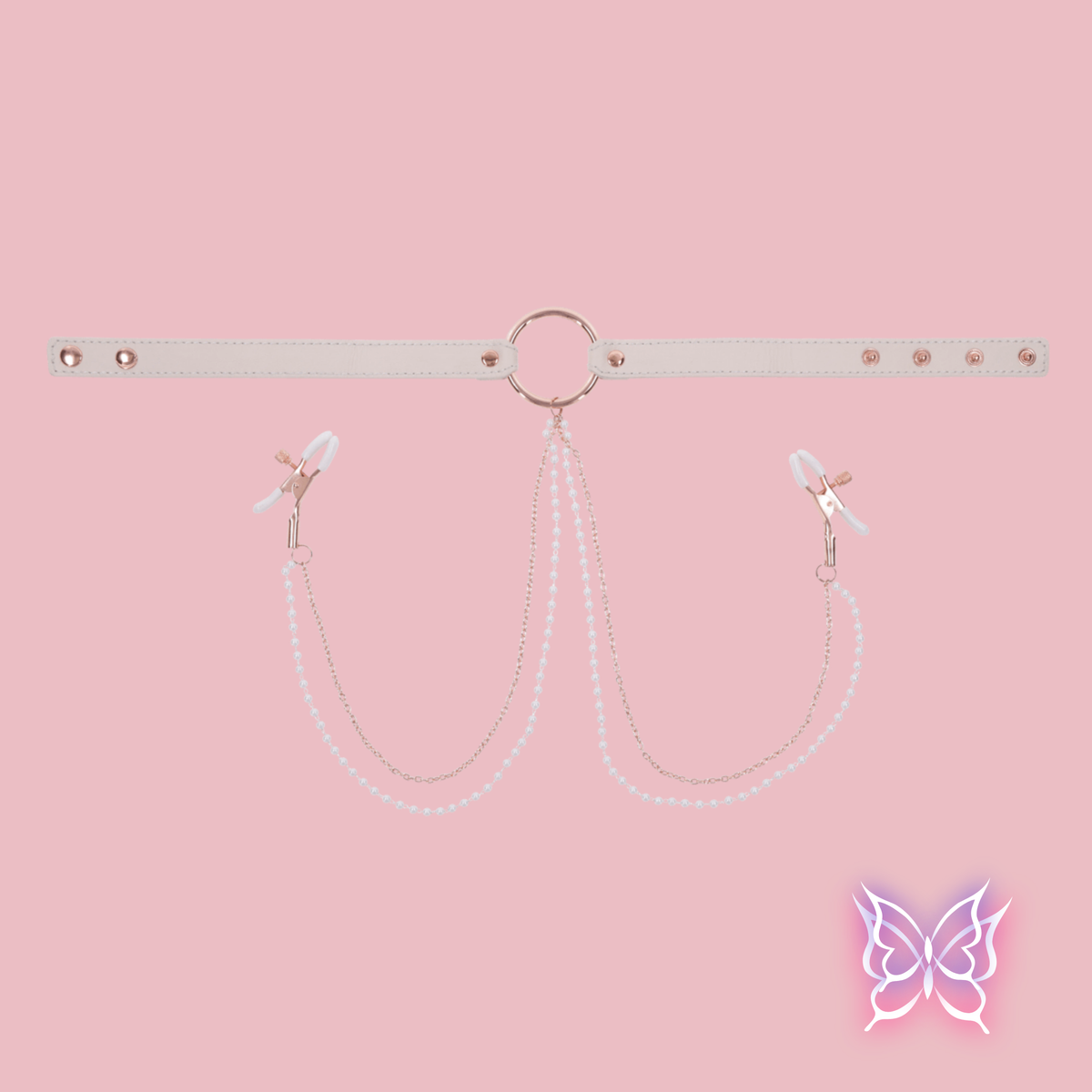 Peaches 'n CreaMe Collar with Nipple Clamps