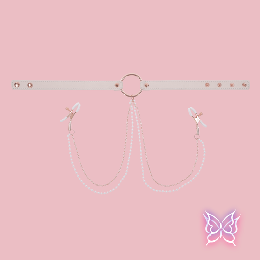 Peaches 'n CreaMe Collar with Nipple Clamps