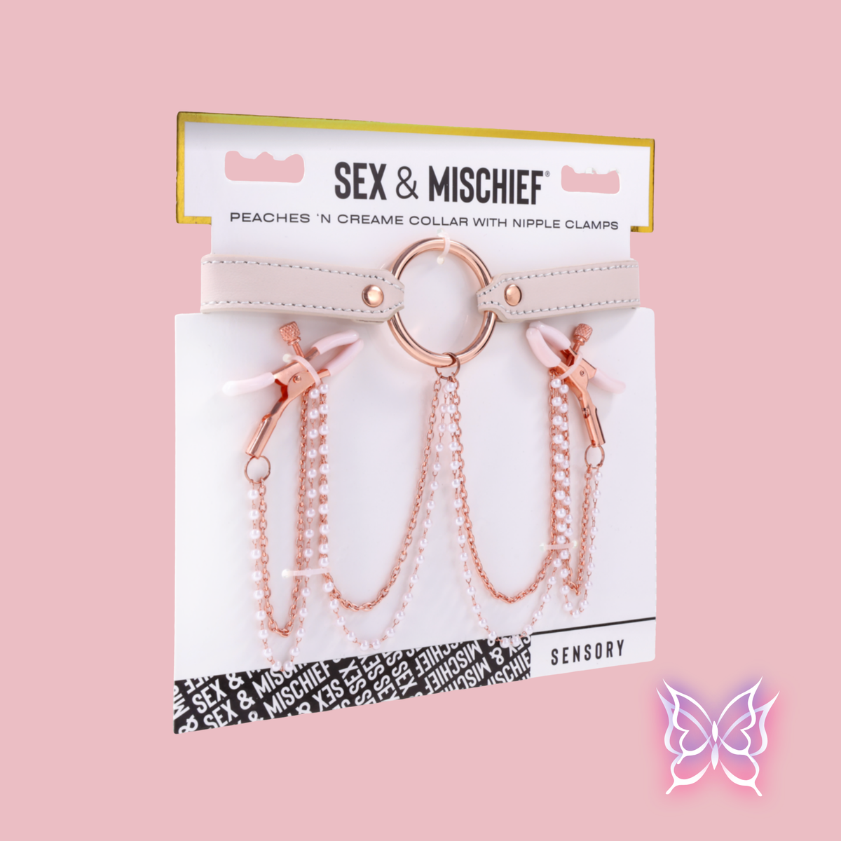 Peaches 'n CreaMe Collar with Nipple Clamps
