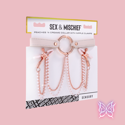 Peaches 'n CreaMe Collar with Nipple Clamps