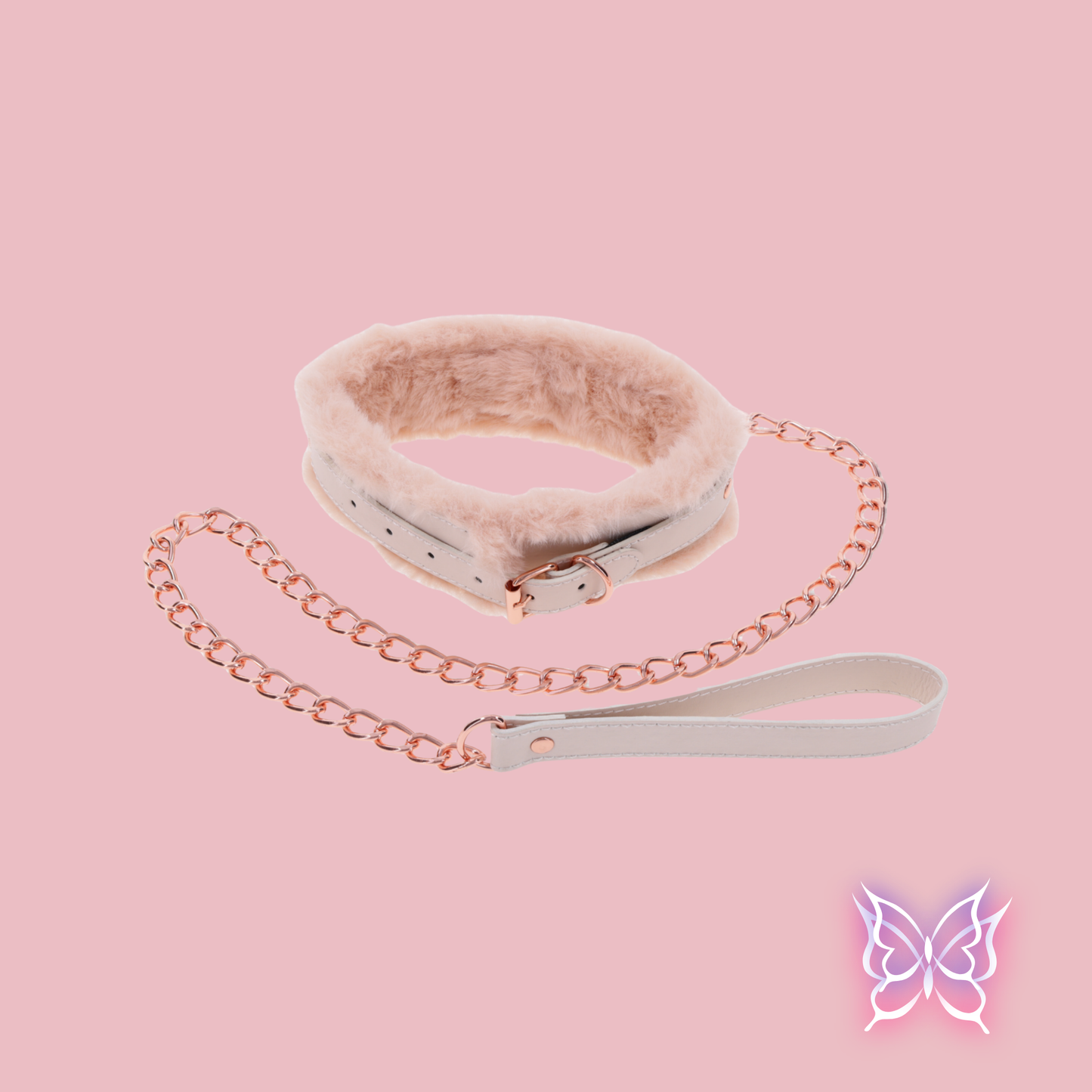 Peaches 'n CreaMe Fur Collar & Leash