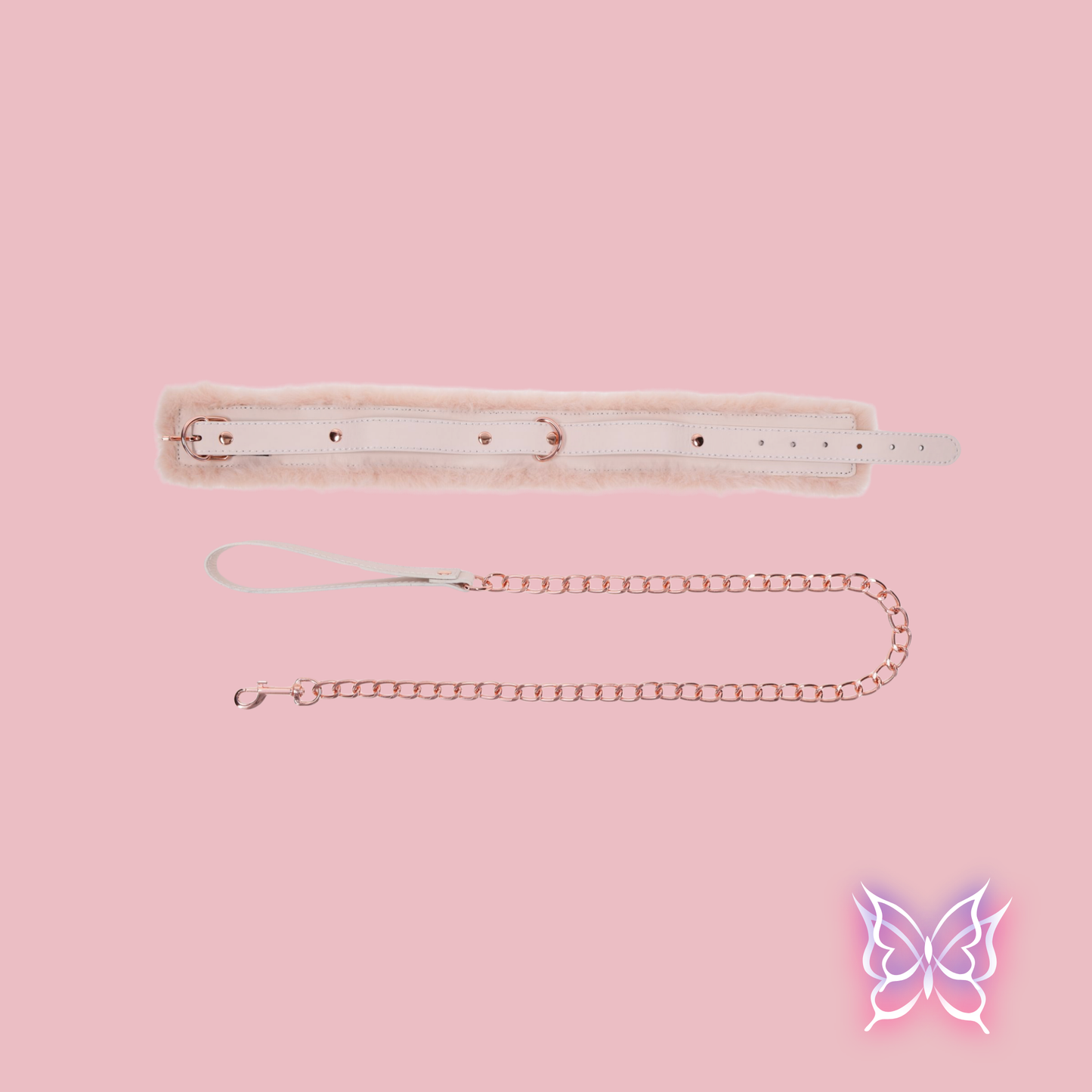 Peaches 'n CreaMe Fur Collar & Leash